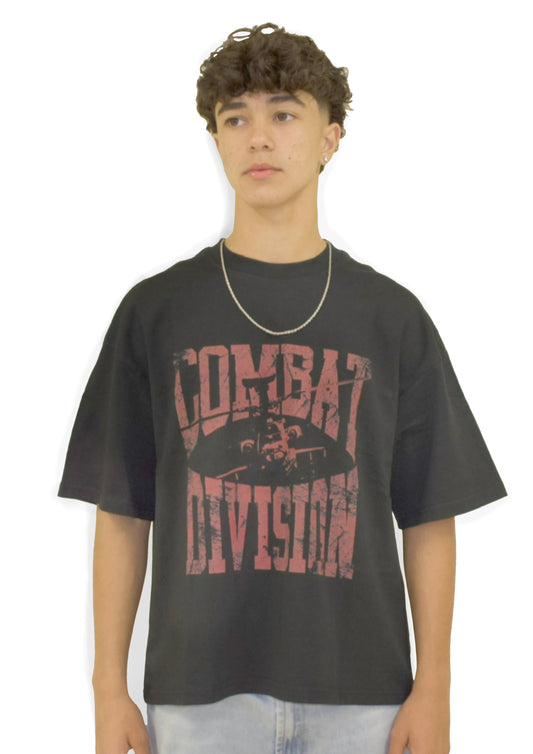 Combat Division Tee (Black and Red)